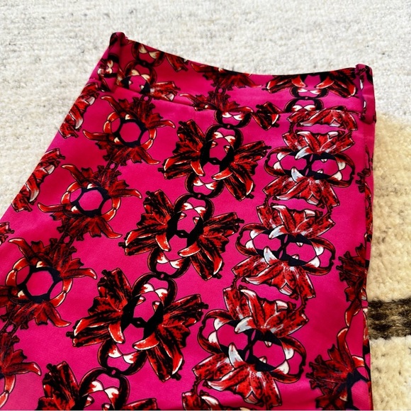 M Missoni Women’s Designer Luxury Cotton Silk Hot Pink Maximalist Pattern Pants - Picture 7 of 13